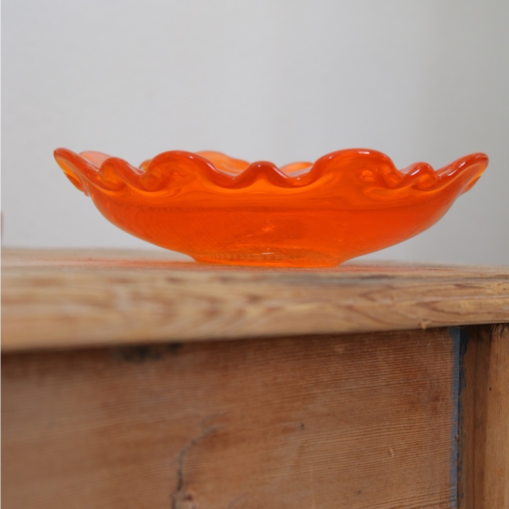 Vibrant Vintage Orange Candy Dish